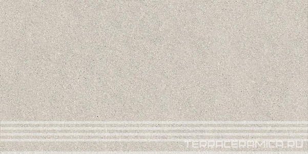 Ступень Джиминьяно серый светлый матовый обрезной 30x60