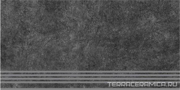 Ступень Королевская дорога черный обрезной ZZ | 30x60