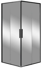 Душевой уголок 900х900хh1950мм, квадрат, (стекло прозрачное 6мм Easy Clean, фурн.цв.черный матовый), Slim-N ZZ