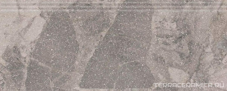 Плинтус Рабат Стоун серый матовый обрезной 30x12x1,3