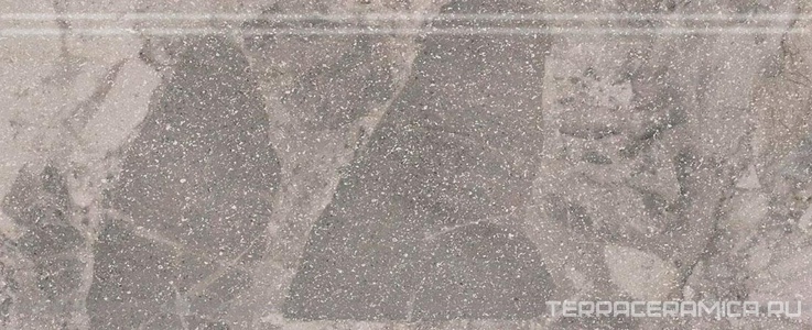 Бордюр Рабат Стоун серый матовый обрезной 30x12x1,3