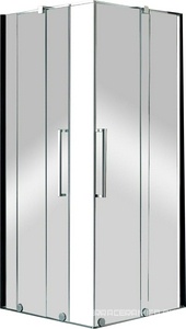 Дверь сдвижная с неподв.сегментом 100хh195см, R (правая), (1/2 душ.каб.!!!, стекло 8/6мм, GL прозр., фурн. 05 bril, хром) S-Lite ZZ