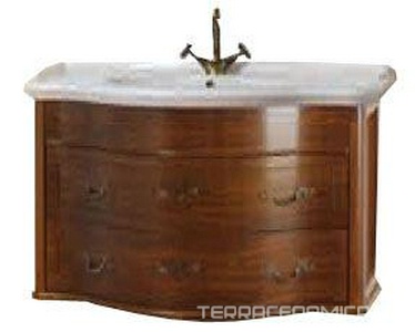 Тумба подвесная 103х54хh62см, (под раковину), с двумя выдв. ящиками, (цв.Avorio francese, ручки 4шт. цв.бронза), крепёж в комп., Armony ZZ
