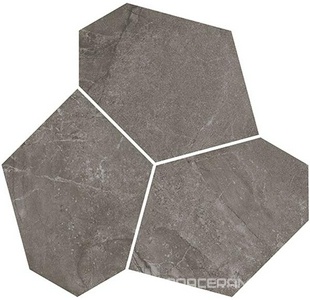 Декор Марсель наборный серый матовый обрезной 26,5x25,5x0,9