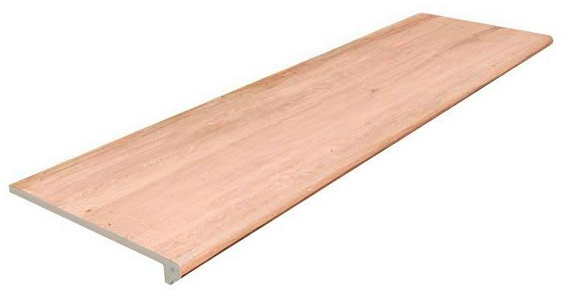 Peldano Redondeado Travertino Beige Liso 119,7x33x14