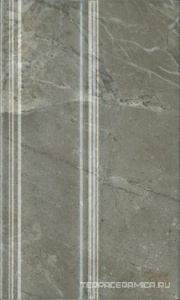Плинтус Кантата серый глянцевый 15x25