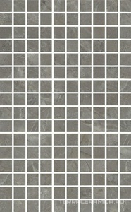 Декор Кантата мозаичный серый глянцевый 25x40