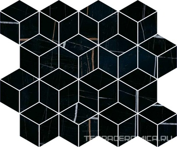 Декор Греппи черный мозаичный |45x37,5