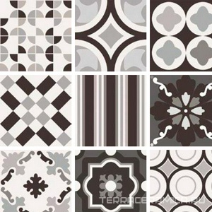 Patchwork Black&White  Mix 9 видов ZZ |20x20