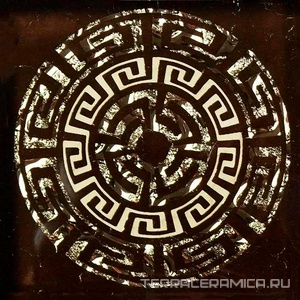 Вставка напольная "Альтаир" золото |6,6х6,6