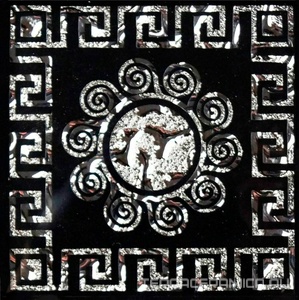 Вставка напольная "Византия" платина|6,6х6,6