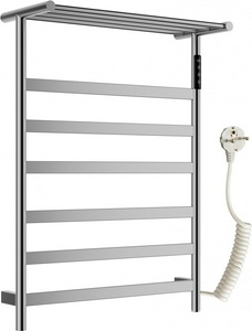 Полотенцесушитель 573xh774.5мм, электрический 140Вт, (цв.брашированный никель), Essen ZZ