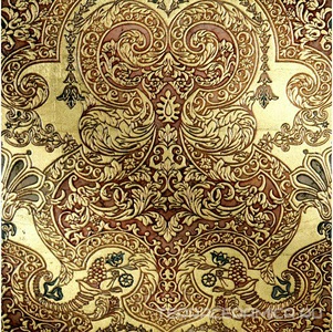 Ins.in marmo Biancone dec.Gold ZZ |40x40
