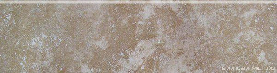 Step ClassicTravertine Medium/Light selection, filled, polished, CROSSCUT one long edge bullnosed |125x33x3
