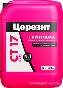 Грунтовка CT 17 PRO укр. д/впит. осн. 10кг.
