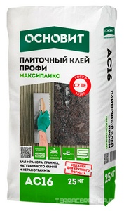 Плиточный клей  Профи ОСНОВИТ МАКСИПЛИКС АС -16 ,25 кг ZZ  ПП