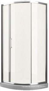 Душевое ограждение 1/4 круга, R550, 900х900хh1950мм, правая/левая, 1 сдвиж.дверь, 2 неподв.сегм.(стек.прозр. Easy Clean 6мм, профиль цв.хром), Umea ZZ