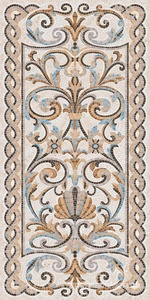 Мозаика беж декорированный лапп. обр. гр. 119,5х238,5| ZZXX