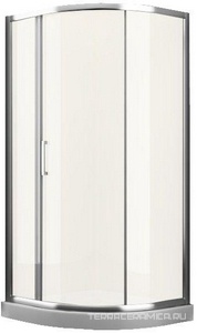 Душевое ограждение закруглённое, R550, 1200х900хh1950мм, правая/левая, 1 сдвиж.дверь, 2 неподв.сегм.(стек.прозр. Easy Clean 6мм, профиль цв.хром), Ume
