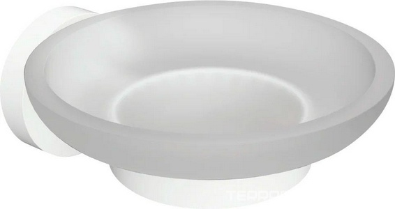 Мыльница подвесная стеклянная (цв. белый), White ZZ