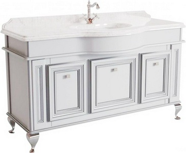 Тумба Caprigo 1204/613/922мм, ножки хром, ручки хром, фасад bianco-grigio ZZ