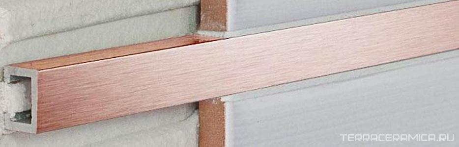 LDRS/10 Алюминевый декоративный профиль copper satin 1x270