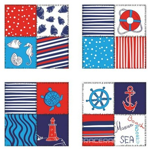 Комплект (4шт) декоров Seaside для коллекции Капри | 40х40