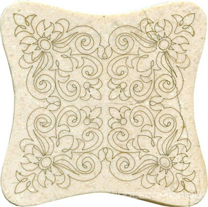 Тозетка Crema Marfil Marbl Tile № -8 золото (n048397) |10х10