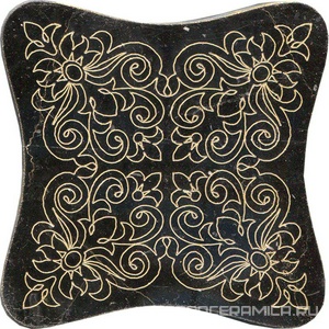 Тозетка Negro Marquina Primera Marbl Tile № -8 золото (n048405) |10х10