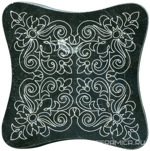 Тозетка Negro Marquina Primera Marbl Tile № -8 серебро (n048405) |10х10