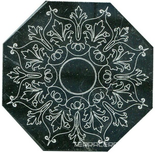 Тозетка Negro Marquina Primera Marbl Tile № -4 серебро (n048405) |10х10