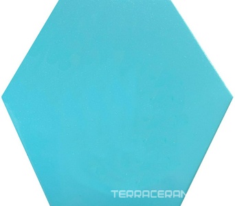 Hexagon cyan|14x16x0,7