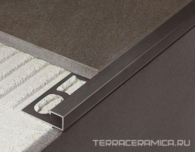 ZQAND/10 Прямоугольный алюминиевый анодированный профиль carbon / графитовый 1x270