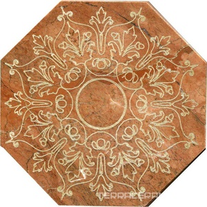 Тозетка Rojo Alicante Primera Marbl Tile № -4 золото (n048413) |10х10