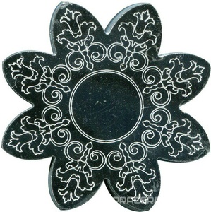 Тозетка Negro Marquina Primera Marbl Tile № -3 серебро (n048405) |10х10