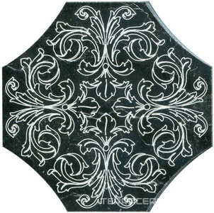 Тозетка Negro Marquina Primera Marbl Tile № -2 серебро (n048405) |10х10