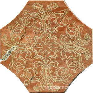 Тозетка Rojo Alicante Primera Marbl Tile № -2 золото (n048413) |10х10