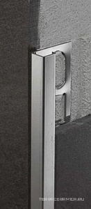 ZQAGN/100 Профиль в форме прямого угла silver scratched polished aluminium 1x270