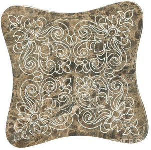 Тозетка Marron Emperador Primera Marbl Tile № -8 серебро (n048401) |10х10