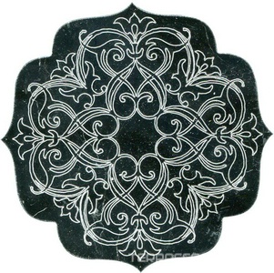 Тозетка Negro Marquina Primera Marbl Tile № -1 серебро (n048405) |10х10