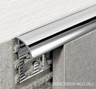 Профиль наружный полукруглый алюминевый Polished |1.25x270