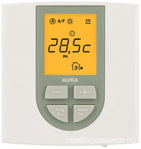 Терморегулятор прогр. Aura VTC770  белый XX