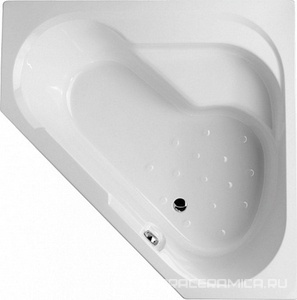 Акриловая ванна BAIN DOUCHE,145x145 угловая, правая (БЕЗ каркаса, слива-перелива и панели) ZZ