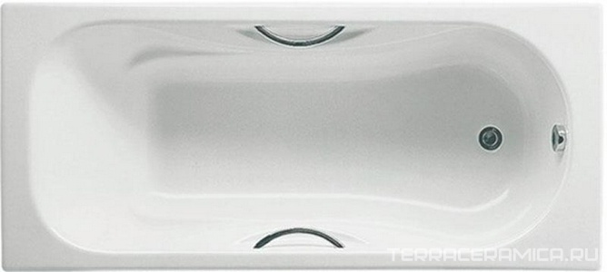 Ванна ROCA Malibu 170х75см чугунная, БЕЗ ножек, БЕЗ ручек ZZ
