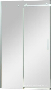 Душевая дверь раздвижная  Veconi VN-74 VN74-130-01-C4 130Х195 см, профиль хром, покрытие Easy Clean ZZ