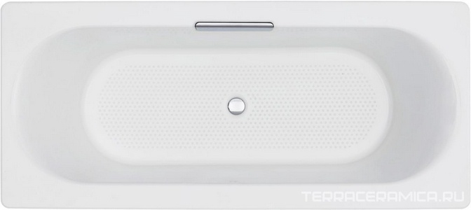 Ванна чугунная VOLUTE 180x80, без ножек, без слива-перелива, цв. белый ZZ