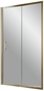 Дверь в нишу ZP, 105x190 см, двухсекционная раздвижная с покрытием QuickNano, профиль бронза, стекло сатин ZZ