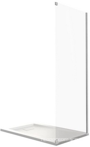 Перегородка боковая 980-1000x1950, профиль хром, Idea ZZ