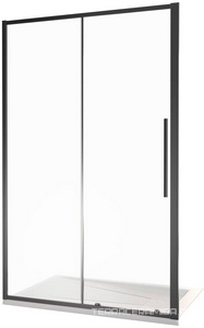 Душевая дверь в нишу раздвижная Good Door (BAS) Idea 1100x1950 мм, профиль черный, стекло прозрачное 6 мм  ZZ