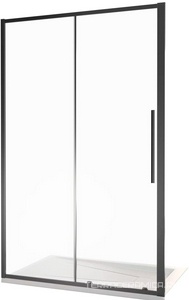 Перегородка боковая неподвижная Good Door (BAS) Idea 1000x1950, профиль черный, стекло прозрачное ZZ